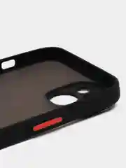Темно-синий чехол на iPhone 14 / Айфон 14 пластиковый, матовый, с цветными кнопками