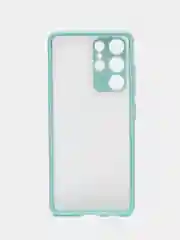 Бирюзовый чехол Samsung Galaxy S21 Ultra, Самсунг Галакси С21 Ультра, матовый, с цветными кнопками