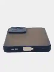 Синий чехол для Xiaomi Poco F4 / Сяоми Поко Ф4, пластиковый, матовый, с цветными кнопками
