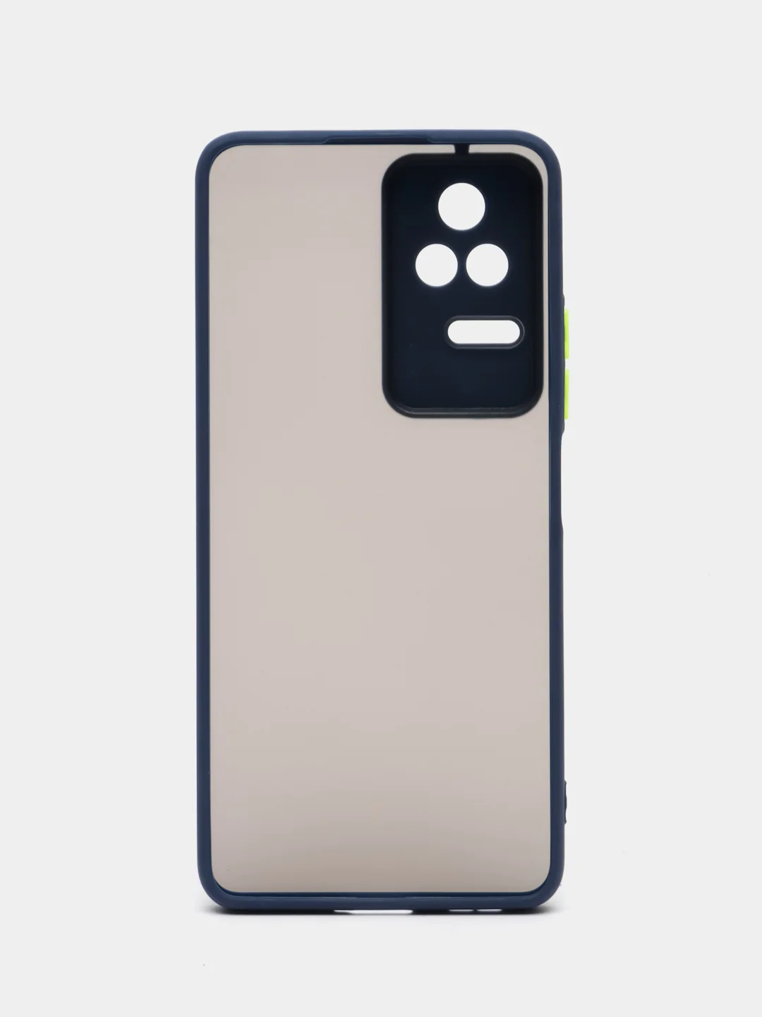 Синий чехол для Xiaomi Poco F4 / Сяоми Поко Ф4, пластиковый, матовый, с цветными кнопками
