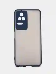 Синий чехол для Xiaomi Poco F4 / Сяоми Поко Ф4, пластиковый, матовый, с цветными кнопками