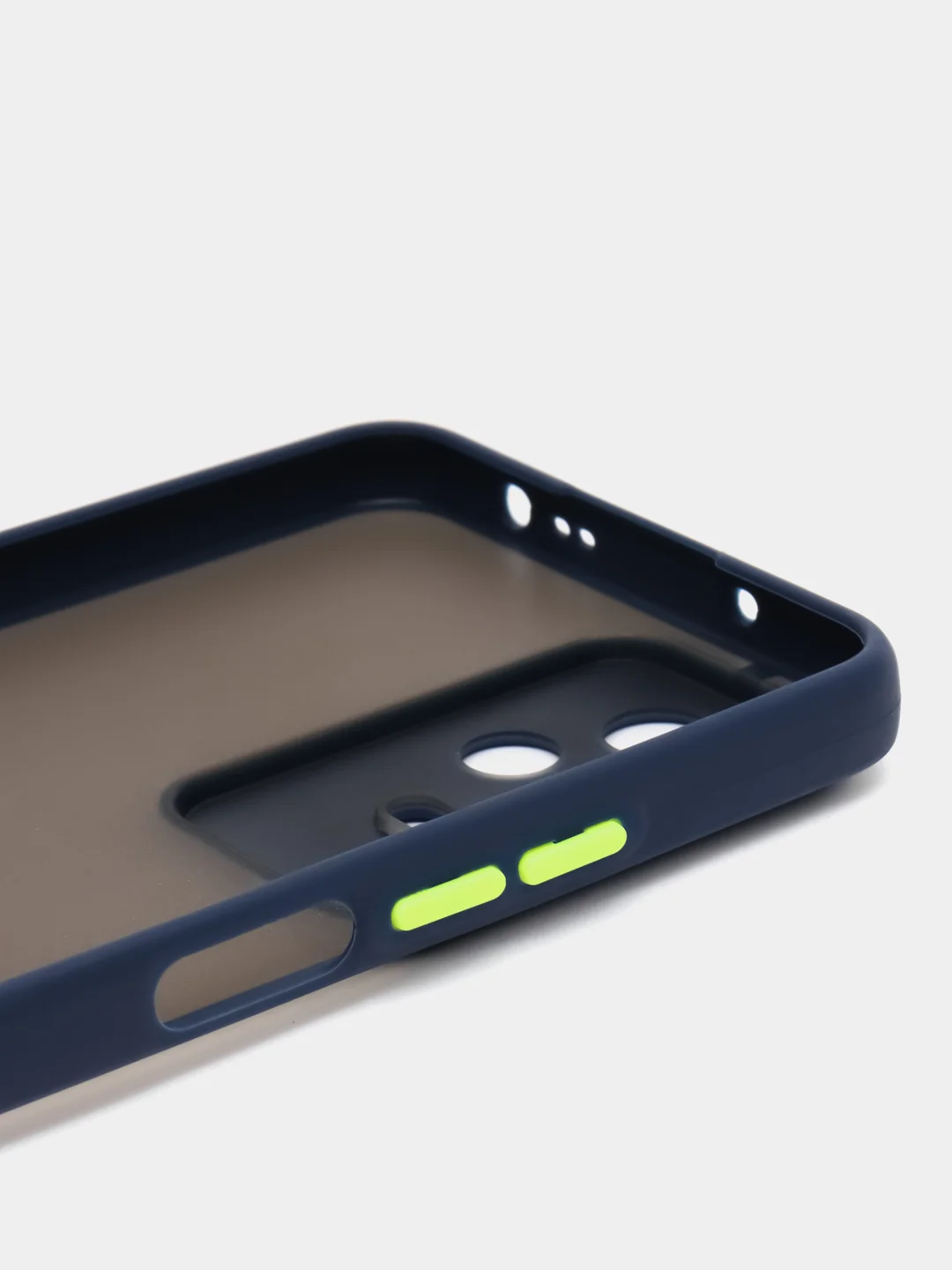 Синий чехол для Xiaomi Poco F4 / Сяоми Поко Ф4, пластиковый, матовый, с цветными кнопками