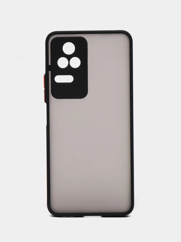 Чехол для Xiaomi Poco F4 / Сяоми Поко Ф4, пластиковый, матовый, с цветными кнопками