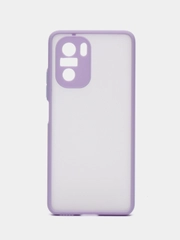 Чехол Xiaomi Poco F3, F3 Pro, Redmi K40, K40 Pro пластиковый матовый с цветными кнопками