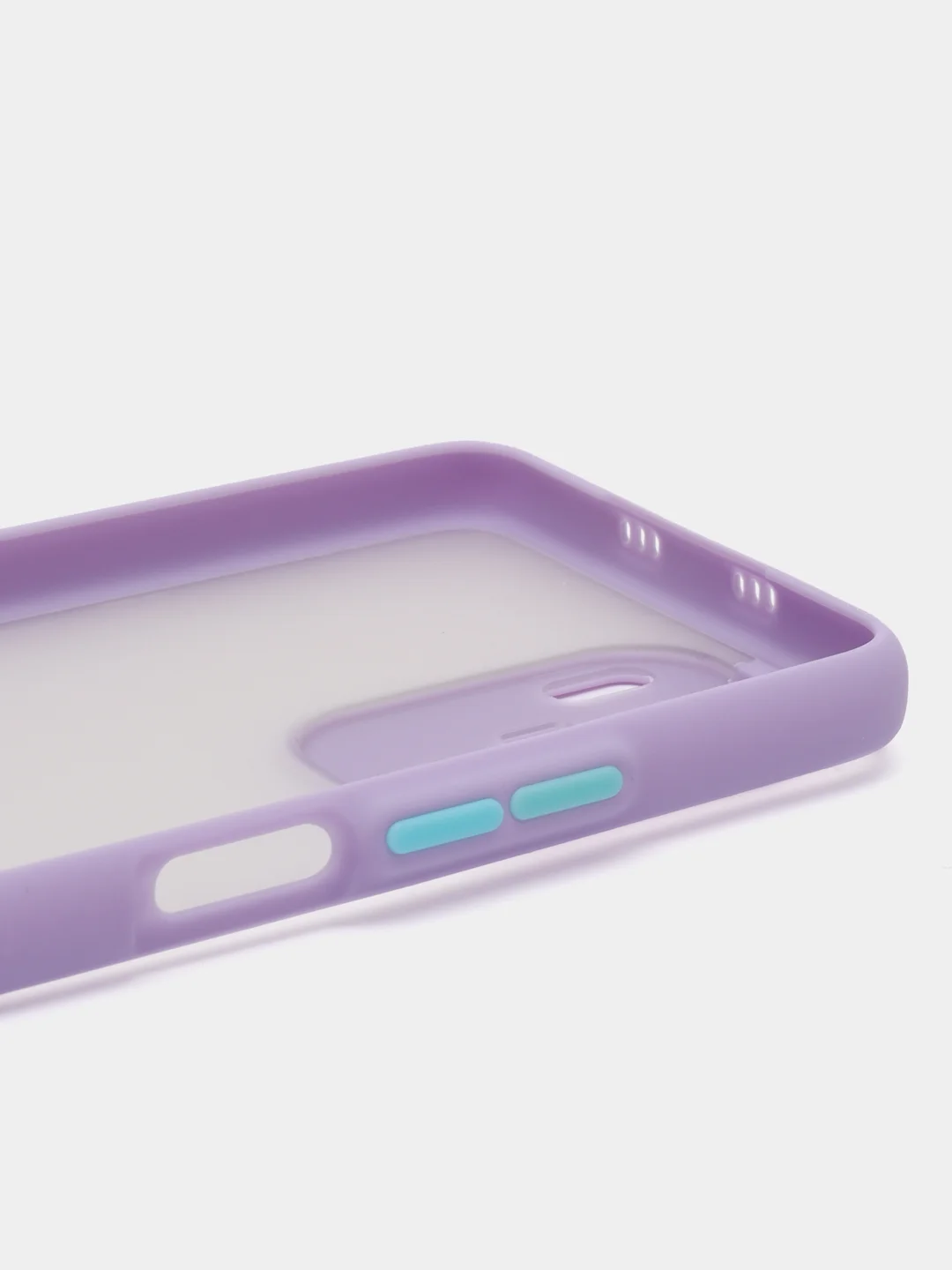 Лавандовый чехол Xiaomi Poco F3, F3 Pro, Redmi K40, K40 Pro пластиковый матовый с цветными кнопками