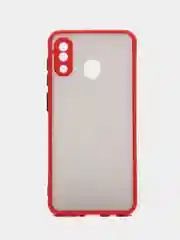 Красный чехол Samsung Galaxy A20 / A30, Галакси А20 / А30 пластиковый матовый с цветными кнопками