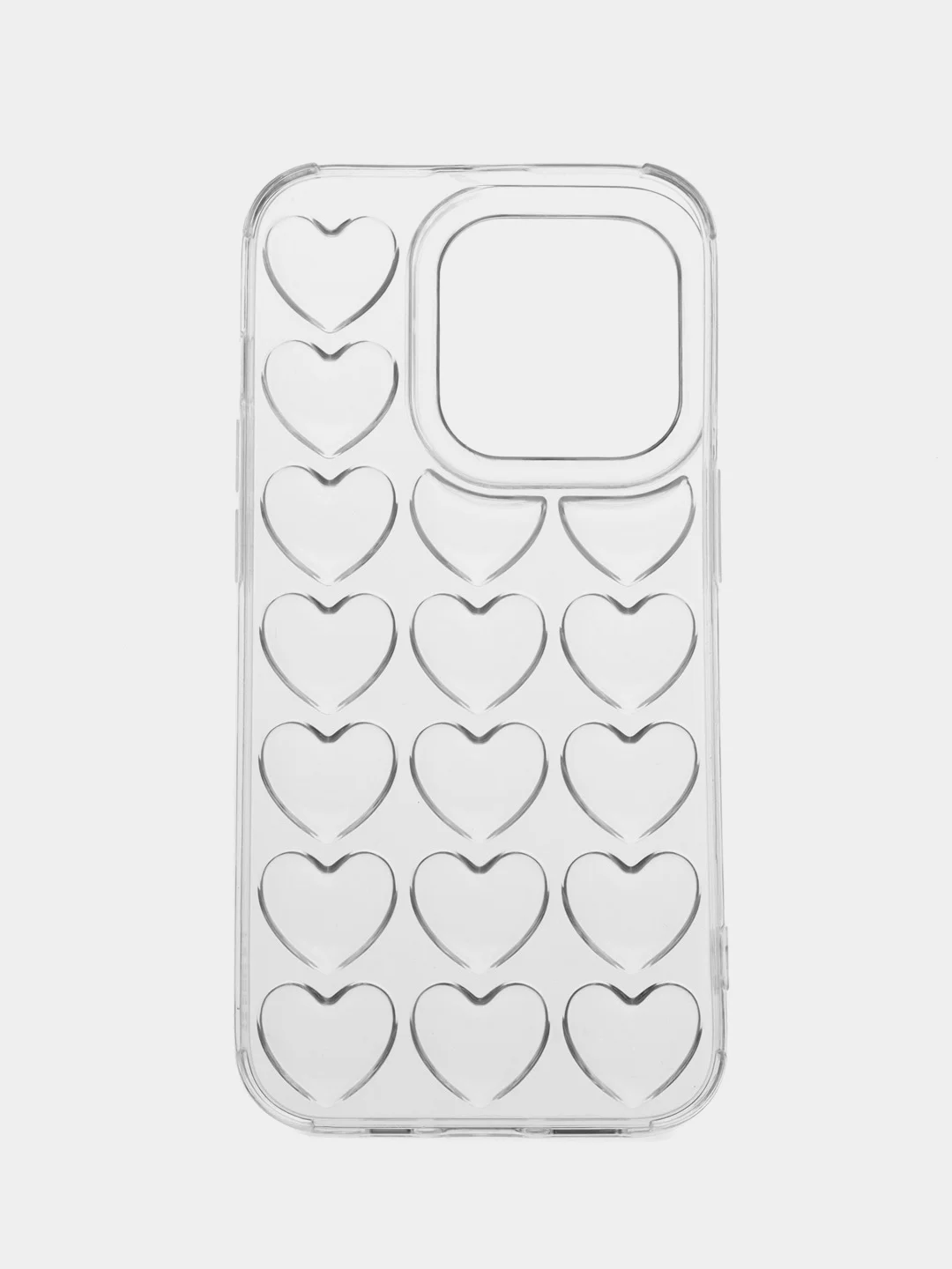 Прозрачный чехол сердечки на iPhone 11, 13, 13 про, 13 про макс, 14, 14 про