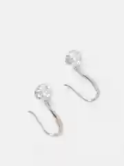 Серебряные серьги с цирконом