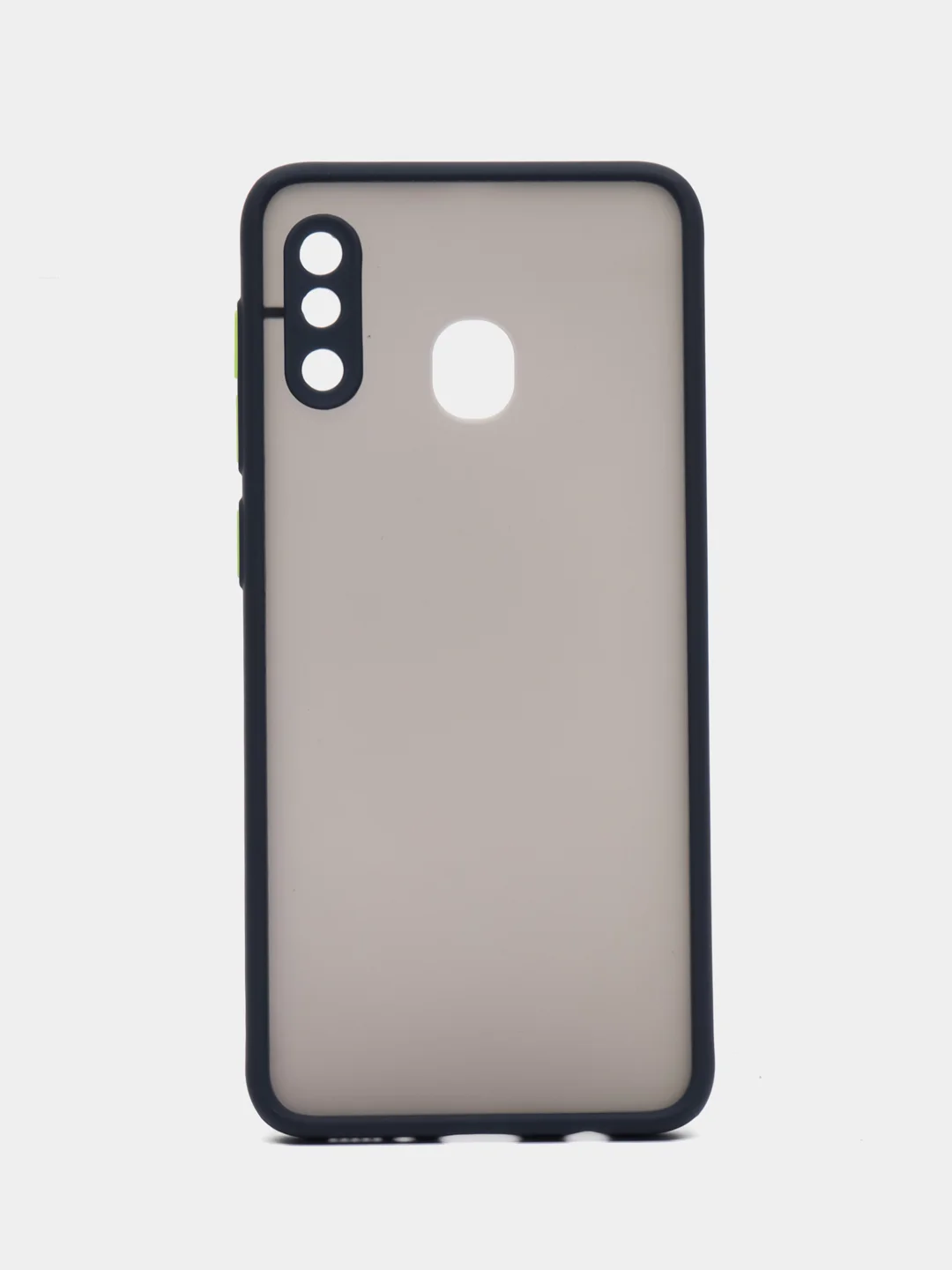 Синий чехол Samsung Galaxy A20 / A30, Галакси А20 / А30 пластиковый матовый с цветными кнопками