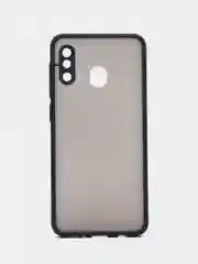 Синий чехол Samsung Galaxy A20 / A30, Галакси А20 / А30 пластиковый матовый с цветными кнопками