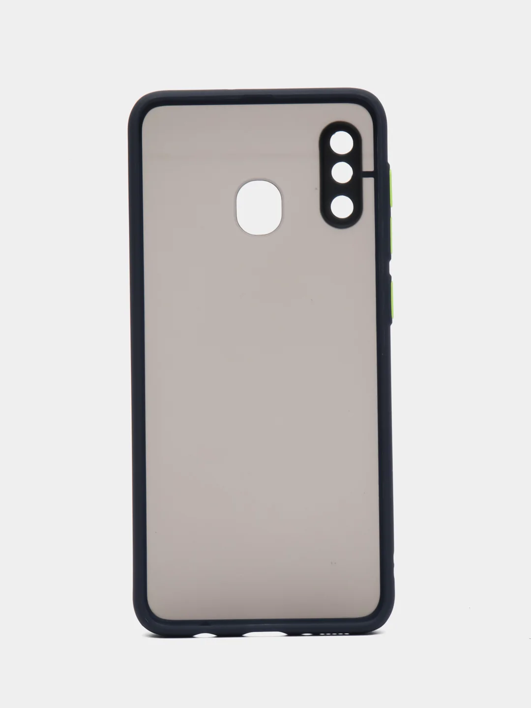 Синий чехол Samsung Galaxy A20 / A30, Галакси А20 / А30 пластиковый матовый с цветными кнопками