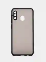 Черный чехол Samsung Galaxy A20 / A30, Галакси А20 / А30 пластиковый матовый с цветными кнопками