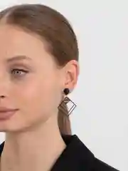 Черный серьги-ромбы