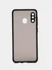 Синий чехол Samsung Galaxy A20 / A30, Галакси А20 / А30 пластиковый матовый с цветными кнопками