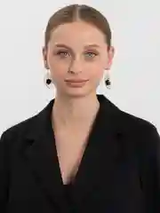Золотой серьги женские длинные, геометрические, большого размера, три яруса, висячие