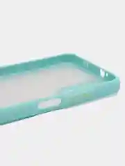 Бирюзовый чехол матовый Xiaomi Redmi 9T, Редми 9Т пластиковый  полупрозрачный с цветными кнопками