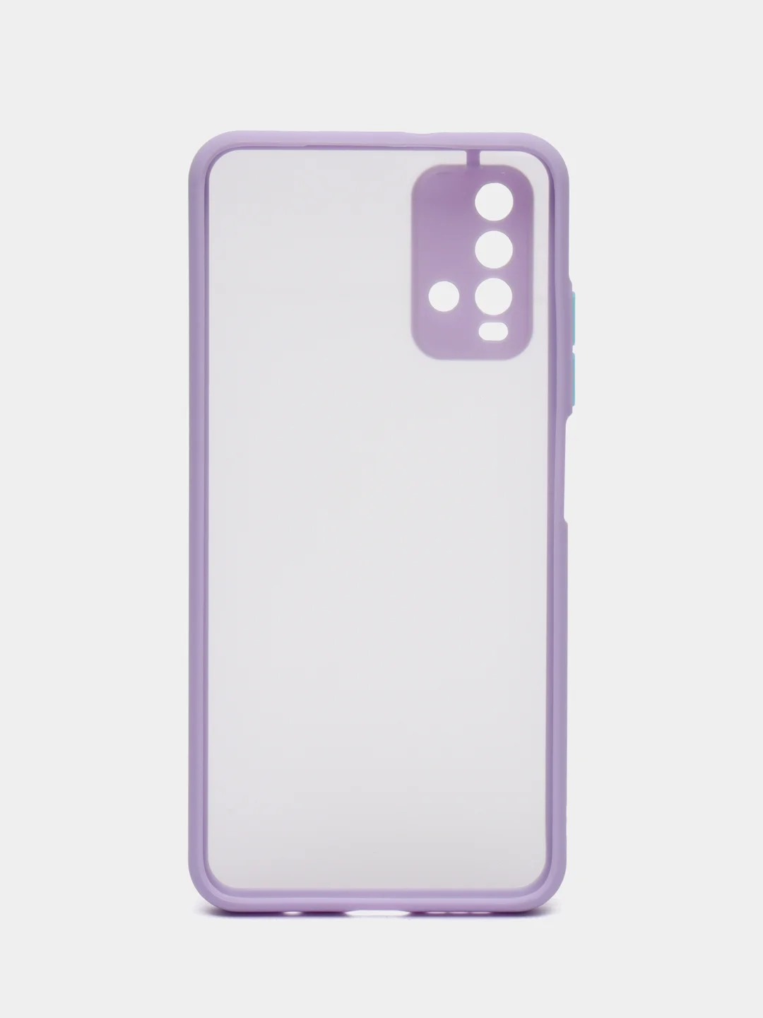 Красный чехол матовый Xiaomi Redmi 9T, Редми 9Т пластиковый полупрозрачный с цветными кнопками