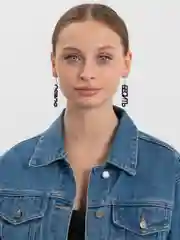 Черный серьги "Люблю бесить"
