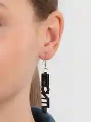 Черный серьги "Люблю бесить"