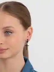 Черный серьги в форме креста, 2 штуки, для женщин и мужчин