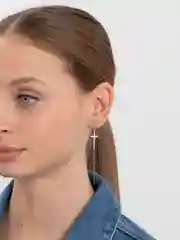 Серебряный серьги протяжки кресты