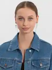 Черный серьги протяжки кресты