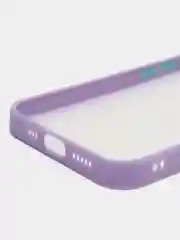 Лавандовый чехол на iPhone 14 / Айфон 14 пластиковый, матовый, с цветными кнопками