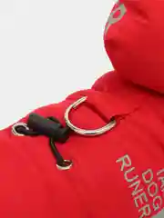 Красный куртка-комбинезон с капюшоном, для собак мелких, малых и средних пород, щенков со шлейкой
