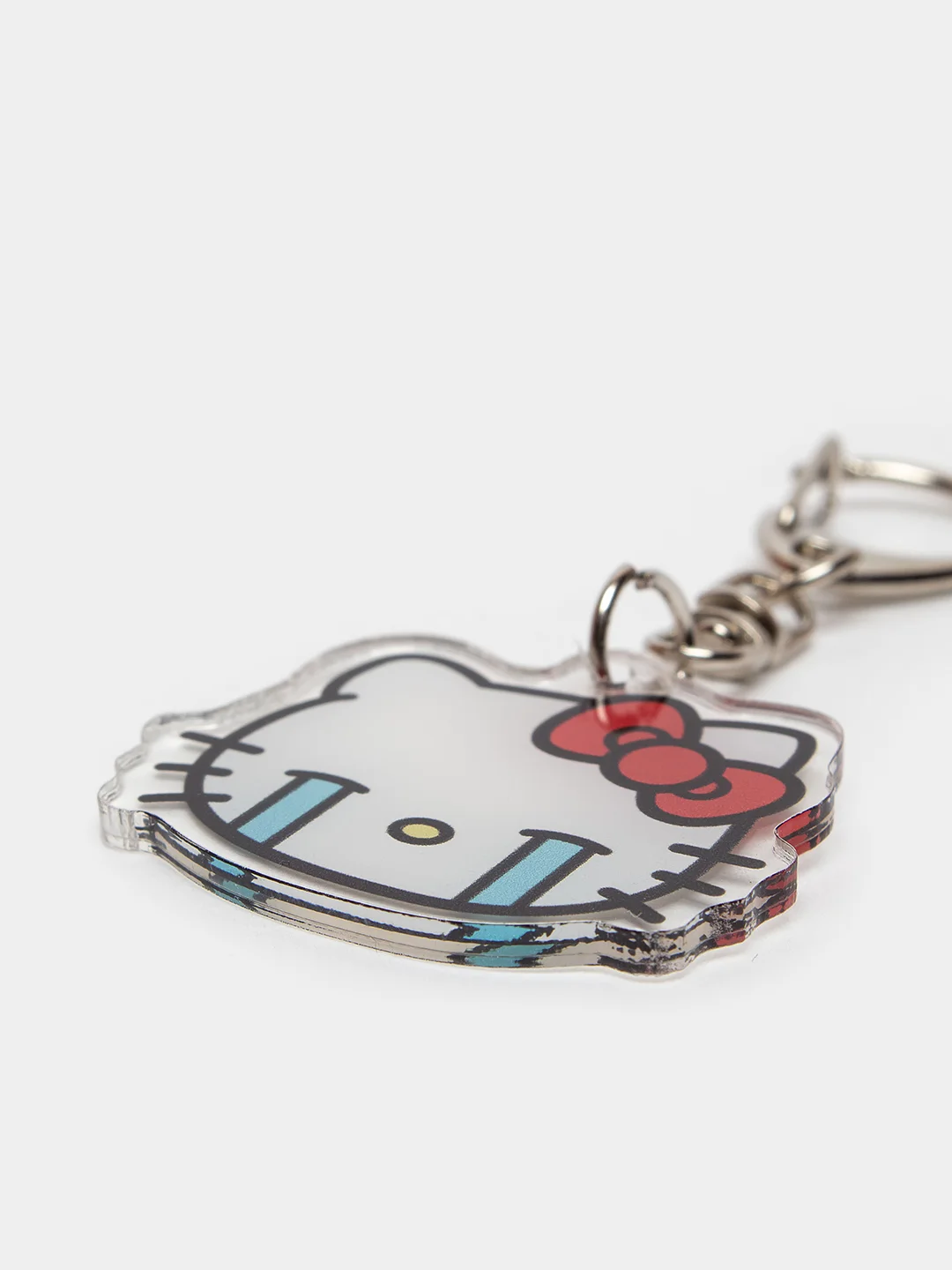 Бежевый брелок для ключей акриловый Куроми, My Melody, Hello Kitty, двусторонний, аниме брелок