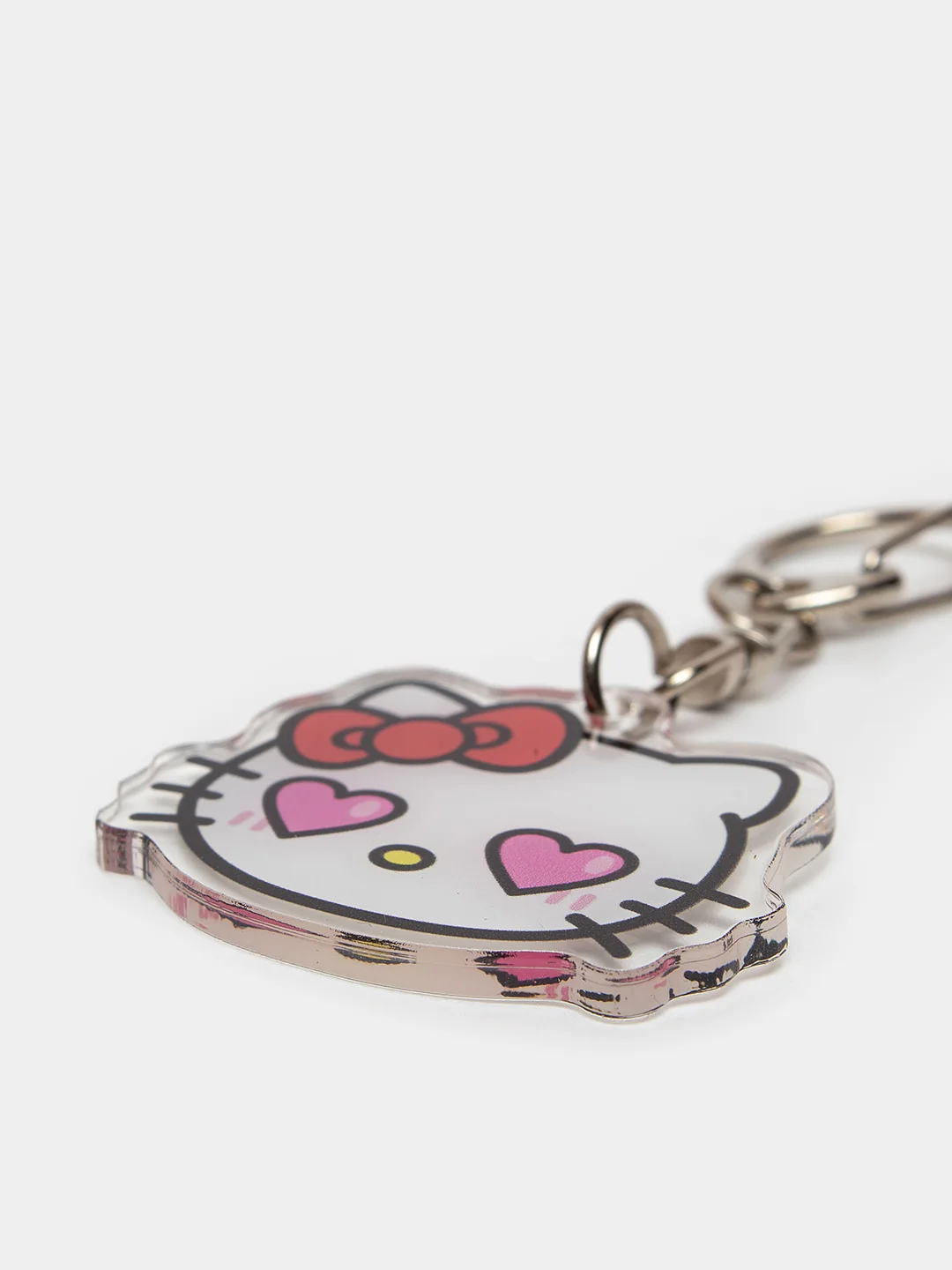 Бордовый брелок для ключей акриловый Куроми, My Melody, Hello Kitty, двусторонний, аниме брелок