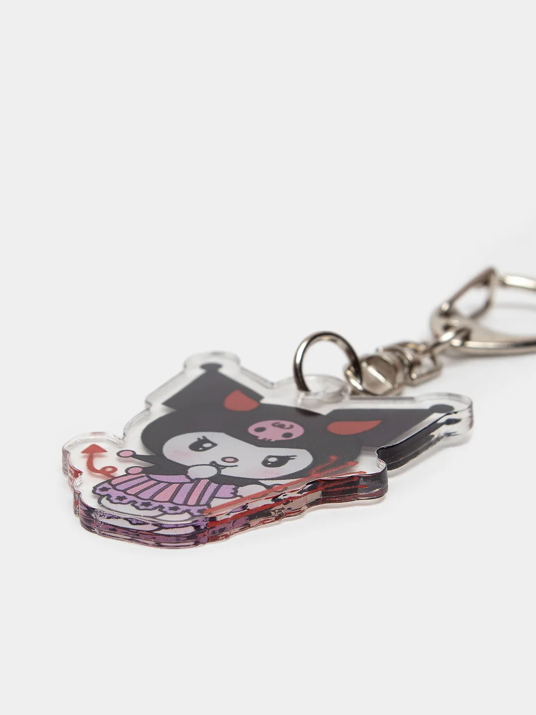 Вишнёвый брелок для ключей акриловый Куроми, My Melody, Hello Kitty, двусторонний, аниме брелок