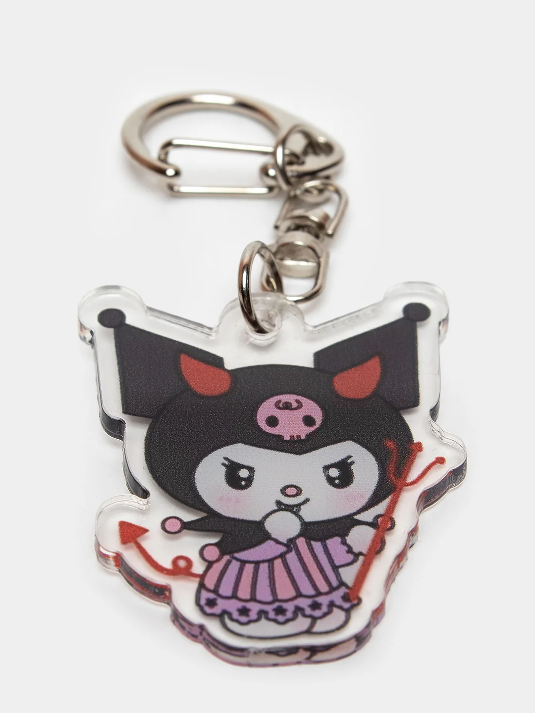 Вишнёвый брелок для ключей акриловый Куроми, My Melody, Hello Kitty, двусторонний, аниме брелок
