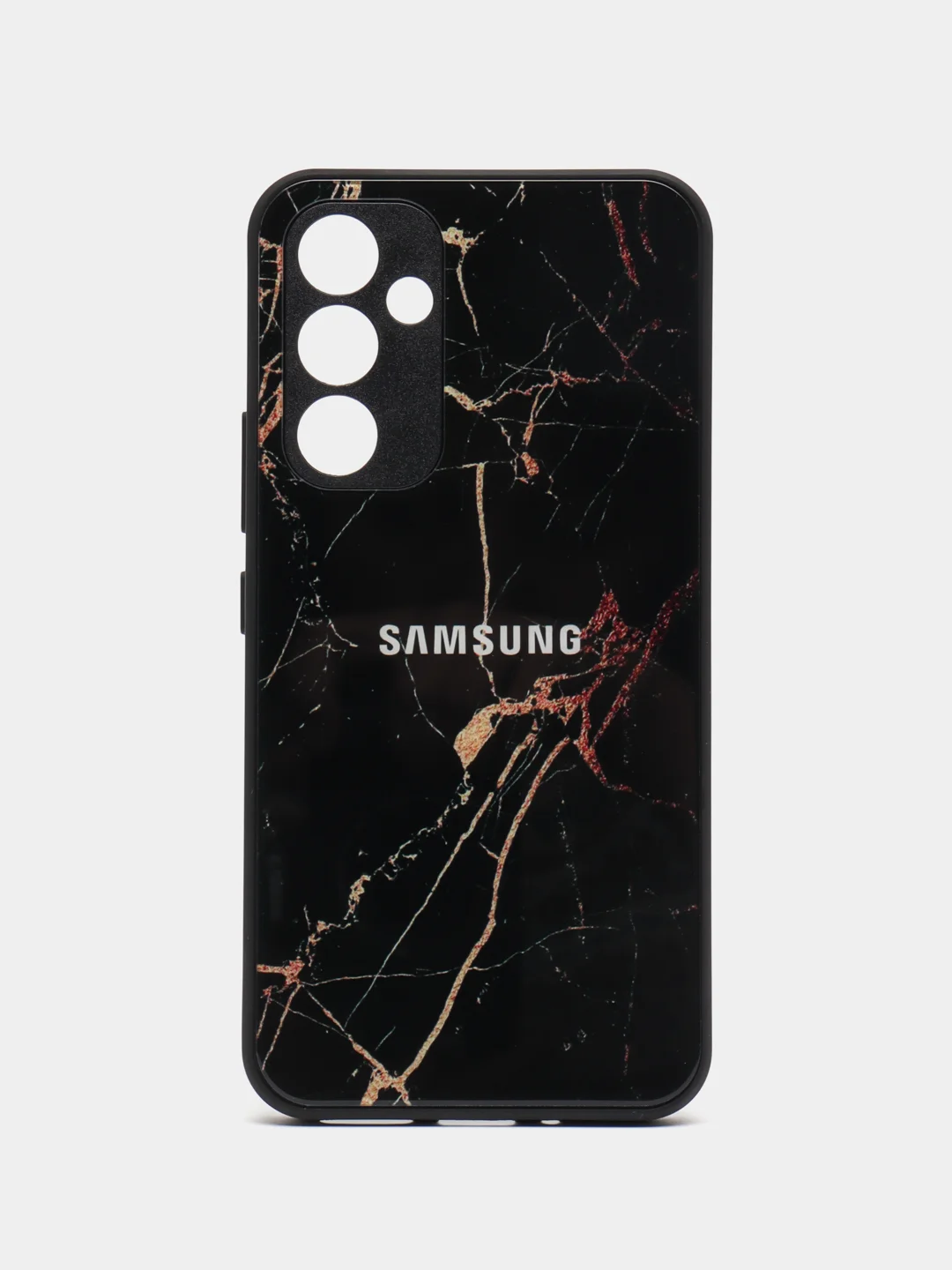 Черный чехол для Samsung Galaxy A54 (Самсунг Галакси А54), пластиковый, глянцевый