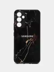 Черный чехол для Samsung Galaxy A54 (Самсунг Галакси А54), пластиковый, глянцевый