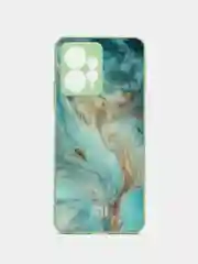 Бирюзовый чехол для Xiaomi Redmi Note 12 4G (Редми Нот 12 4Г), пластиковый, глянцевый