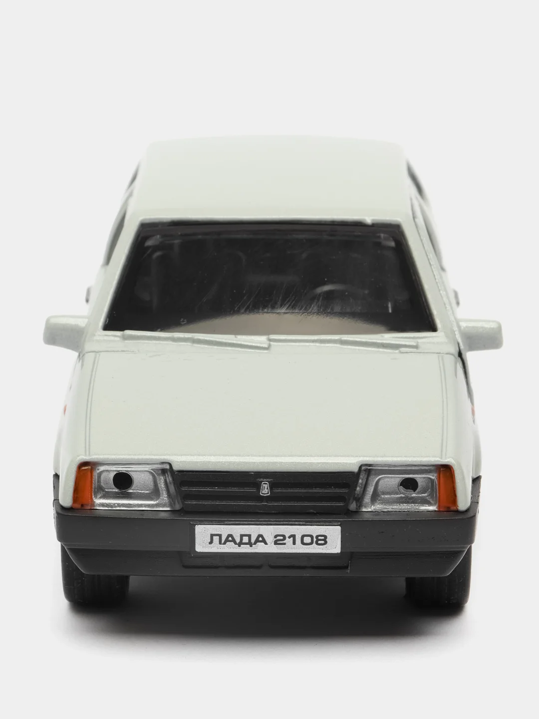 Серебряный машина LADA-2108 Спутник 12 см Технопарк, металлическая, открываются двери и багажник