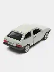 Серебряный машина LADA-2108 Спутник 12 см Технопарк, металлическая, открываются двери и багажник