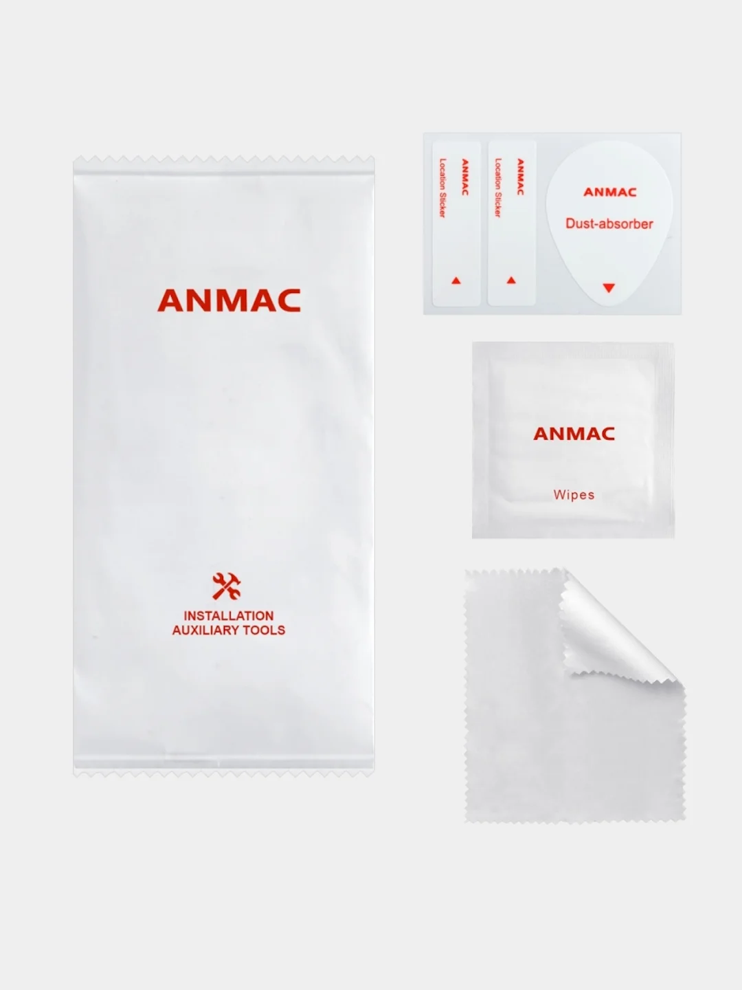 Черный защитное стекло Anmac для iPhone XR/11/12 Pro Max/13 Pro/14 Plus/14 Pro Max/15 Pro Max/7/8