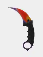 Синий меланж нож керамбит CS GO с подпальцевыми выемками и ножнами, разные цвета