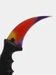 Синий меланж нож керамбит CS GO с подпальцевыми выемками и ножнами, разные цвета