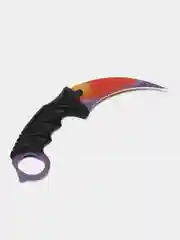 Синий меланж нож керамбит CS GO с подпальцевыми выемками и ножнами, разные цвета