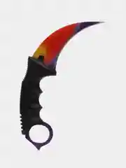 Синий меланж нож керамбит CS GO с подпальцевыми выемками и ножнами, разные цвета