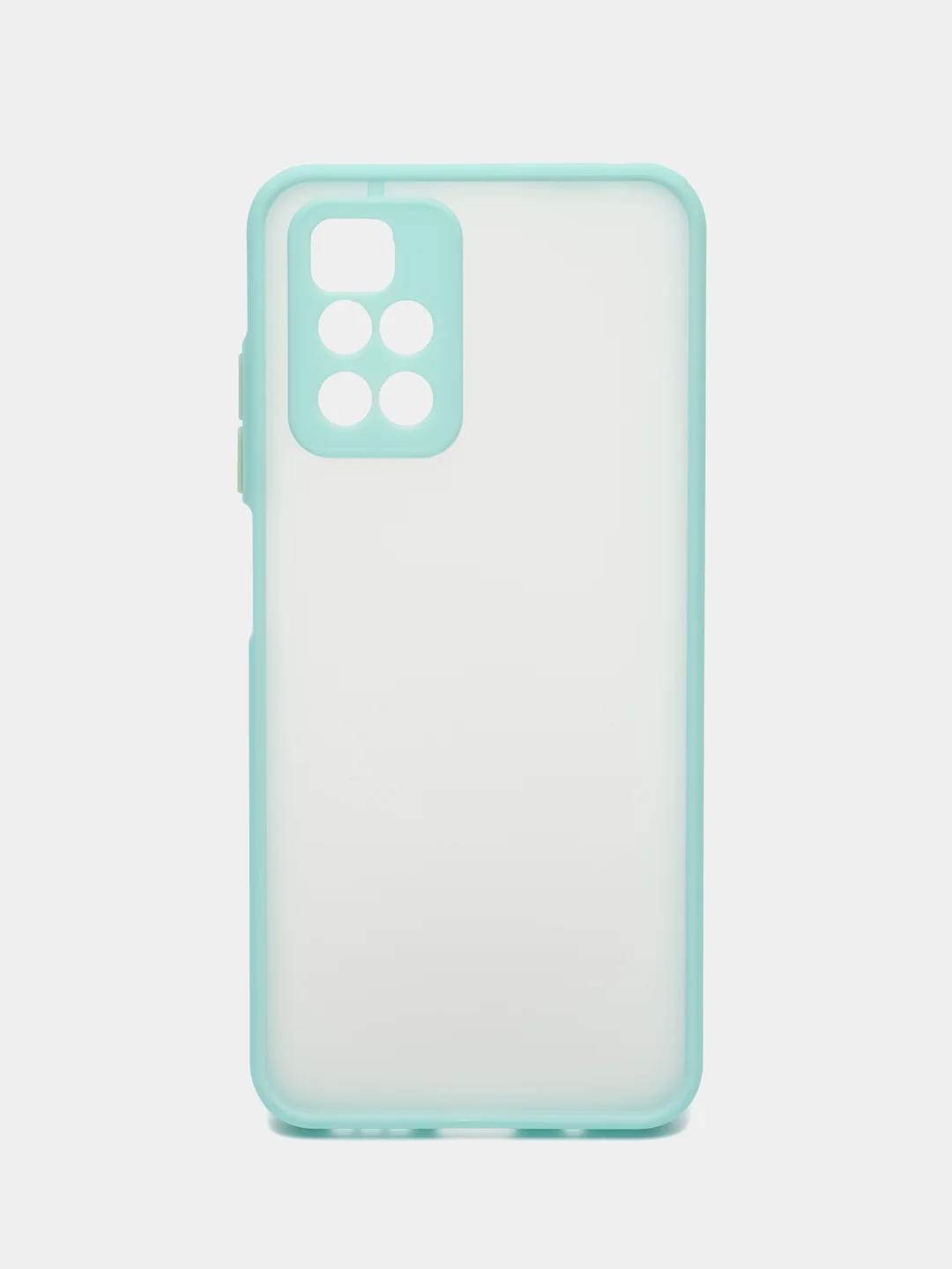 Бирюзовый чехол Xiaomi Redmi 10, Сяоми Редми 10, пластиковый матовый с цветными кнопками