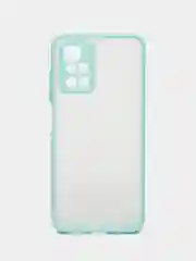 Бирюзовый чехол Xiaomi Redmi 10, Сяоми Редми 10, пластиковый матовый с цветными кнопками