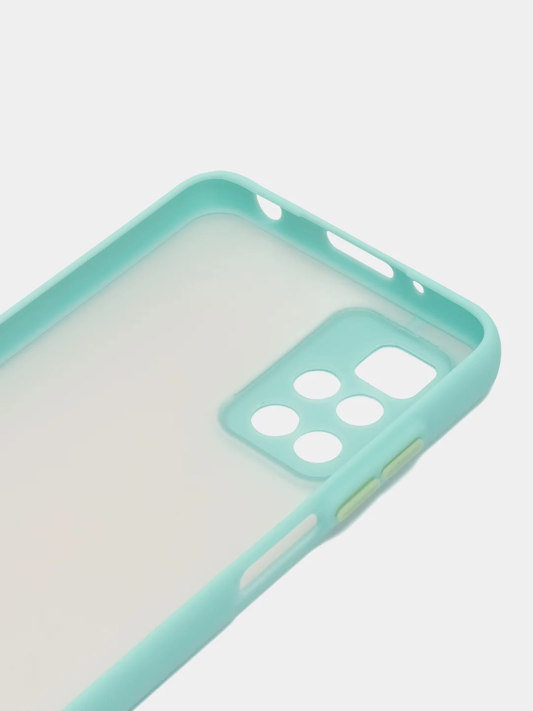 Бирюзовый чехол Xiaomi Redmi 10, Сяоми Редми 10, пластиковый матовый с цветными кнопками