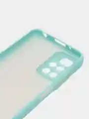 Бирюзовый чехол Xiaomi Redmi 10, Сяоми Редми 10, пластиковый матовый с цветными кнопками