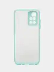 Бирюзовый чехол Xiaomi Redmi 10, Сяоми Редми 10, пластиковый матовый с цветными кнопками