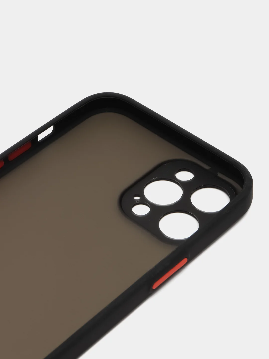 Черный чехол на iPhone 12 Pro Max / Айфон 12 Про Макс пластиковый, матовый, с цветными кнопками