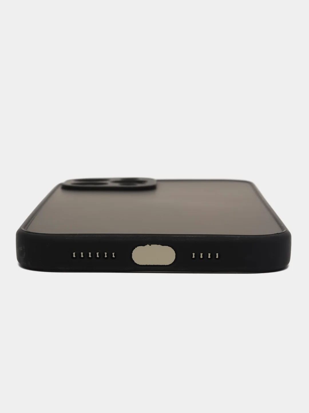 Черный чехол на iPhone 12 Pro Max / Айфон 12 Про Макс пластиковый, матовый, с цветными кнопками