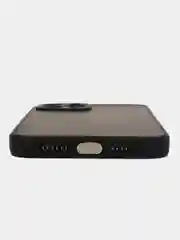 Черный чехол на iPhone 12 Pro Max / Айфон 12 Про Макс пластиковый, матовый, с цветными кнопками